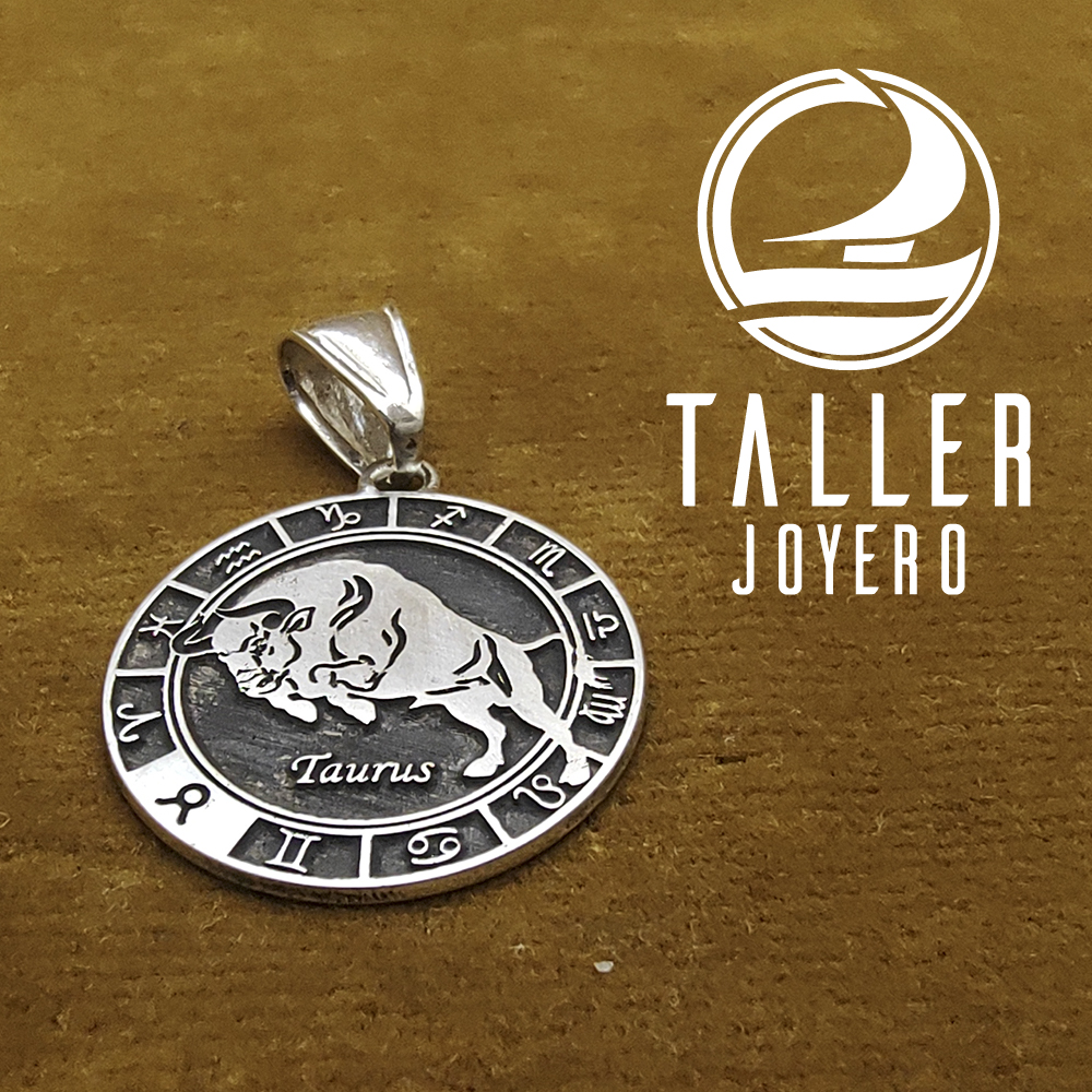 Medalla Plata Tauro 01 -004 tallerjoyero.cl